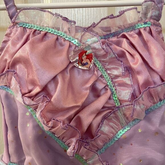 Disney Store Ariel The Little Mermaid Dress Costume Halloween Girls Size 5-6 - Picture 5 of 15